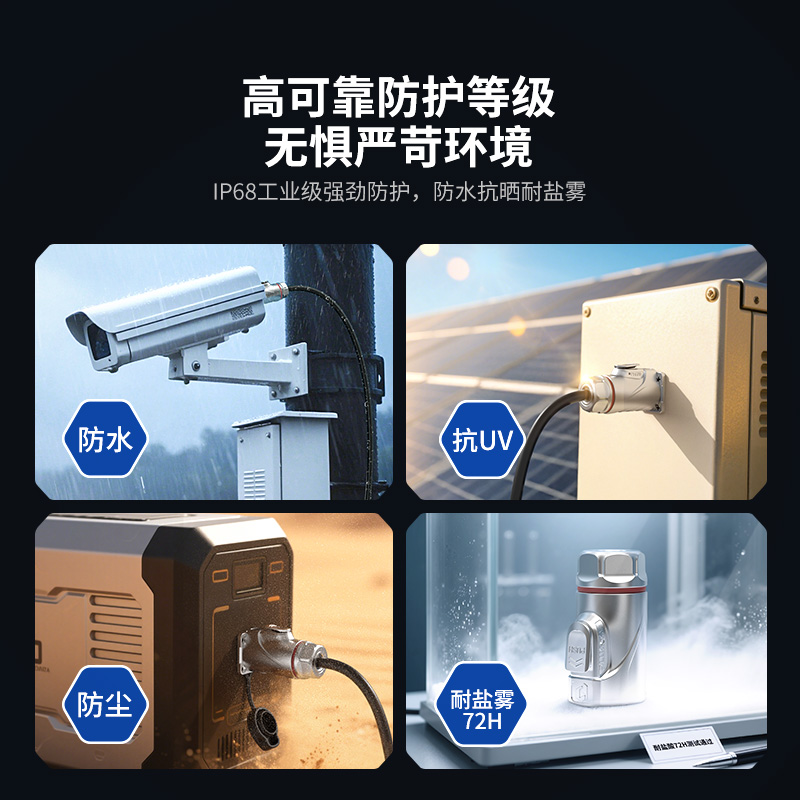 PLG20 2芯30A四孔法兰套装全金属焊接正装